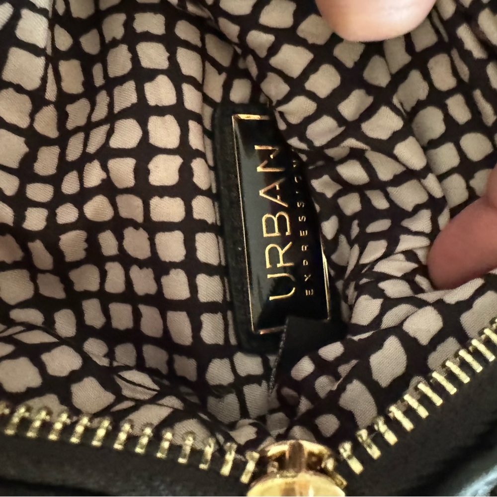 Urban Expressions Black Clutch with Gold Zipper